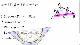 A1 Ich formuliere Konstruktionsbeschreibungen für Dreiecke [upl. by Iffar]