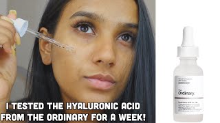 I tested the ordinary HYALURONIC ACID for a week [upl. by Tinya937]