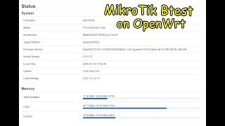 Mikrotik Btest on OpenWrt [upl. by Dacy]