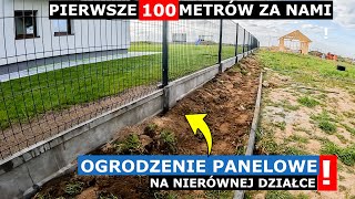 Ogrodzenie panelowe na nierównej działce Schodkowanie paneli Montaż ogrodzenia panelowego na dział [upl. by Intruok]