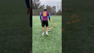 The BEST footwork drill🔥to improve dribbling footballskills soccer skills skill football [upl. by Joo469]