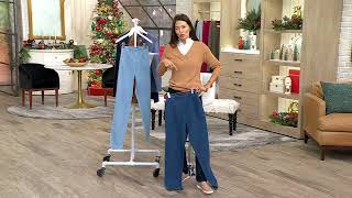 Denim ampamp Co Flat Front Denim Side Pocket Pant on QVC [upl. by Letnuahs]