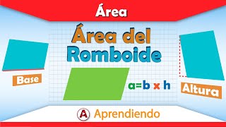 🔹📐 Área del romboide en 4 MINUTOS  ¿CÓMO CALCULAR EL ÁREA DEL ROMBOIDE  SÚPER FÁCIL [upl. by Sirkin485]