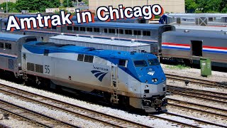 Every Amtrak Train in Chicago [upl. by Antebi732]