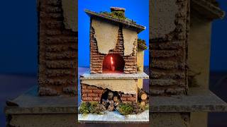 Forno effetto luce tremolante 20x15x10 cm presepe napoletano 10 12 cm [upl. by Aelegna]