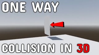 Godot Tutorial  One Way Collision in 3D [upl. by Neilla272]