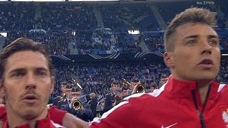 Niemcy  Polska Thiago Cionek i Ludovic Obraniak śpiewają hymn Polski [upl. by Pritchard]