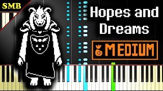 UNDERTALE  HOPES AND DREAMS  Piano Tutorial [upl. by Maffa105]