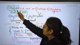 Esterification and Saponification Class 10 CBSE ISC ll Richa Maam ll [upl. by Berhley]