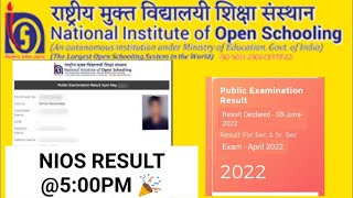 NIOS OCTOBER EXAM RESULT 2023  nios class 10 amp 12 exam result  nios result 2023 [upl. by Aitercal79]