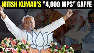 Nitish Kumar  PM Modi On Stage Nitish Kumars quotOver 4000 MPsquot Faux Pas In Bihar [upl. by Ocir]