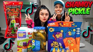 I TRIED THE CHAMOY PICKLE WITH JAIDYN ALEXIS‼️😱🥒🥵🔥 [upl. by Laddie]