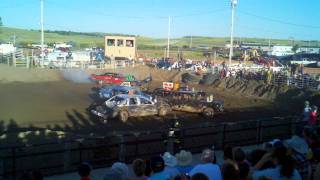 2011 Watford City North Dakota Demolition Derby Feature [upl. by Heida]