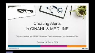 Creating Alerts in CINAHL and MEDLINE [upl. by Irehc]