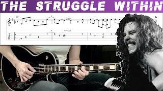 METALLICA  THE STRUGGLE WITHIN Guitar cover with TAB  Lesson [upl. by Fry]