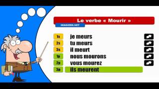 La conjugaison du verbe Mourir  Indicatif Présent [upl. by Savina]