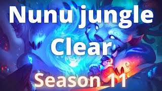 Nunu jungle Clear  Season 11  Nunu amp Willump jungle full clear fastest route  runes [upl. by Neema389]