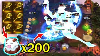 quotx200 Poro Snaxquot I feed for The Biggest ChoGath in TFT History [upl. by Iel431]