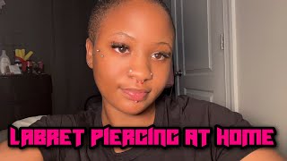 diy lip piericng at home [upl. by Adnauq]