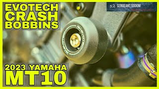 Evotech Engine Slider install  2023 Yamaha MT10 [upl. by Malorie]