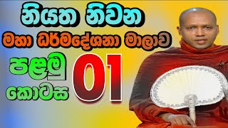 නියත නිවන මහා ධර්මදේශනා මාලාව පළමුවැන්න Sermon Series 01  Hasalaka Seelavimala Thero හසලක සීලවිමල [upl. by Lyrehs493]