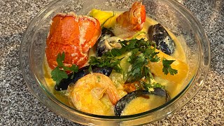 SOPA DE MARISCOS🦞 CON LECHE DE COCO  HONDUREÑA 🇭🇳 [upl. by Alten]