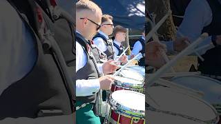 St Laurence OToole pipeband drumcorps in scotland 2024 European Pipe Band Championships shorts [upl. by Nyladgam276]