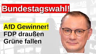 Bundestagswahl Neuwahlen Sonntagsfrage Prognose Hochrechnung AfD stärkste Gewinner FDP draußen [upl. by Assirahs]