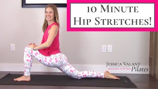 10 Minute Hip Stretches  Perfect for Tight Hip Flexors and Hamstrings [upl. by Leirbaj]