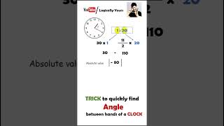 Clock Formula Short Trick  Clock Angle Degree Short Trick  Clock Reasoning Aptitude [upl. by Dowzall]