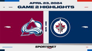 NHL Game 2 Highlights  Avalanche vs Jets  April 23 2024 [upl. by Kizzie]