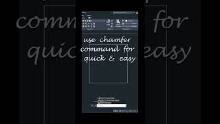 Chamfer command Quick amp Easy in AutoCAD Autocad Shorts youtubeshortsshortshort cad tips [upl. by Boynton]