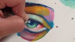 how i BLEND with oil pastels tutorial kinda [upl. by Ryann663]