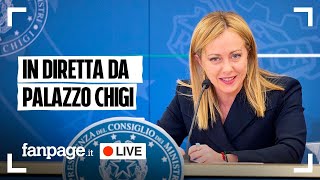 Conferenza stampa di fine anno di Giorgia Meloni la diretta da Palazzo Chigi [upl. by Amble]