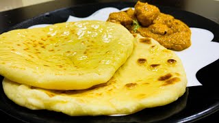 Butter Naan  Homemade Naan Bread Recipe [upl. by Bowler]