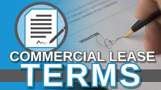 Typical Commercial Lease Terms That Everyone Should Know [upl. by Pilar]