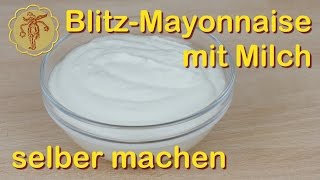 Blitzmayonnaise mit Milch selber machen  ohne Ei [upl. by Eimmit]