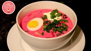 Cold Beetroot Borscht Soup Recipe  Рецепт Xолодник Борщ [upl. by Dalston]