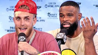 HIGHLIGHTS  JAKE PAUL VS TYRON WOODLEY 2 POSTFIGHT PRESS CONFERENCE [upl. by Neelsaj]