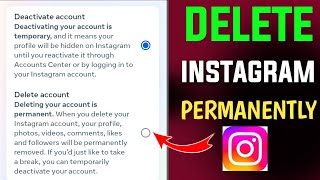 DELETE INSTAGRAM PERMANENTLY 2025  NEW METHOD [upl. by Oneladgam920]