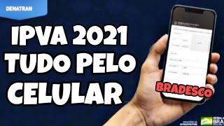 COMO PAGAR IPVA PELO CELULAR BRADESCO  VALOR IPVA MT03 E CG150 2021 [upl. by Sclater]