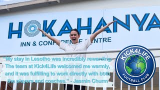 Jasmin Churm a physiotherapist from the UK completed two weeks of volunteering at Kick4Life [upl. by Artnoed768]