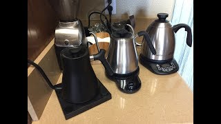 Fellow Stagg EKG VS OXO VS Brewista electric gooseneck kettle [upl. by Strain475]