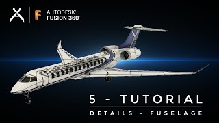 How to Model an Aircraft in Fusion 360  Tutorial 5  Details Fuselage  StepbyStep 4K [upl. by Specht429]