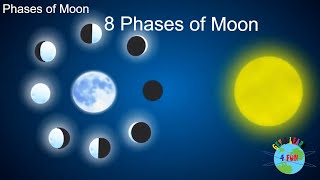 Phases of the Moon  Learning the Moon phases  Educational Video for Kids [upl. by Barta28]