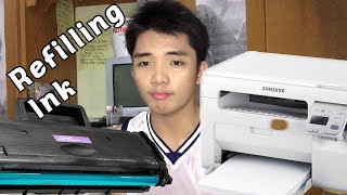 Samsung SCX3405 Printer  How to Refill MLTD101S TONER REFILL ONLY  Tagalog Tutorial  Dae Vid [upl. by Atsillak]