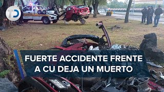 Accidente frente a la UNAM deja un muerto y una persona con amputación [upl. by Linders902]