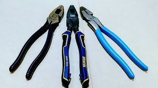 Who Makes The BEST Linesmans Pliers Klein vs Channellock vs Irwin NWS [upl. by Tolland]