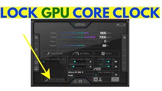 How to lock gpu core clock on Windows using MSI Afterburner curve editor [upl. by Bonacci]