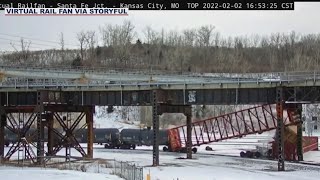 Train derailment caught on camera [upl. by Aivatahs]